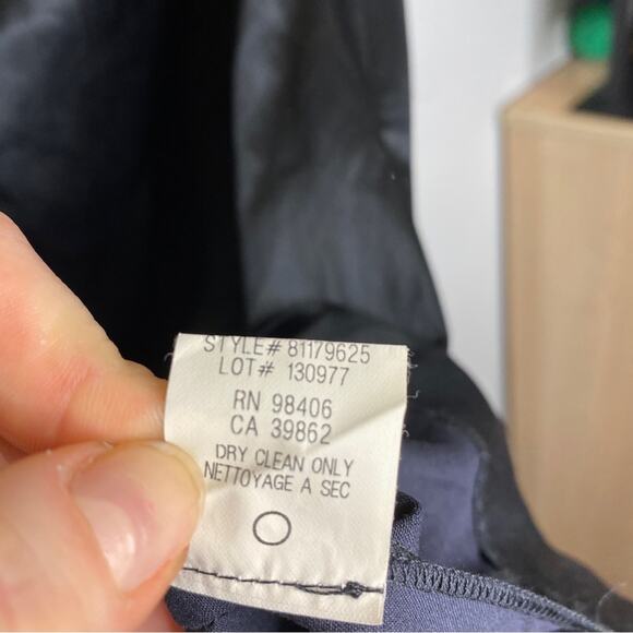 THEORY Sleeveless One Shoulder Mini Dress in Black Satin - Picture 7 of 8